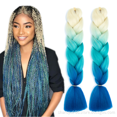 Sharopul hair synthetic jumbo braiding crochet red hair for braiding on  the hair in extension